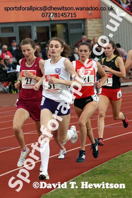 Senior girls 1500 metres, English Schools Track and Field. Photo: David T. Hewitson/Sports for All Pics